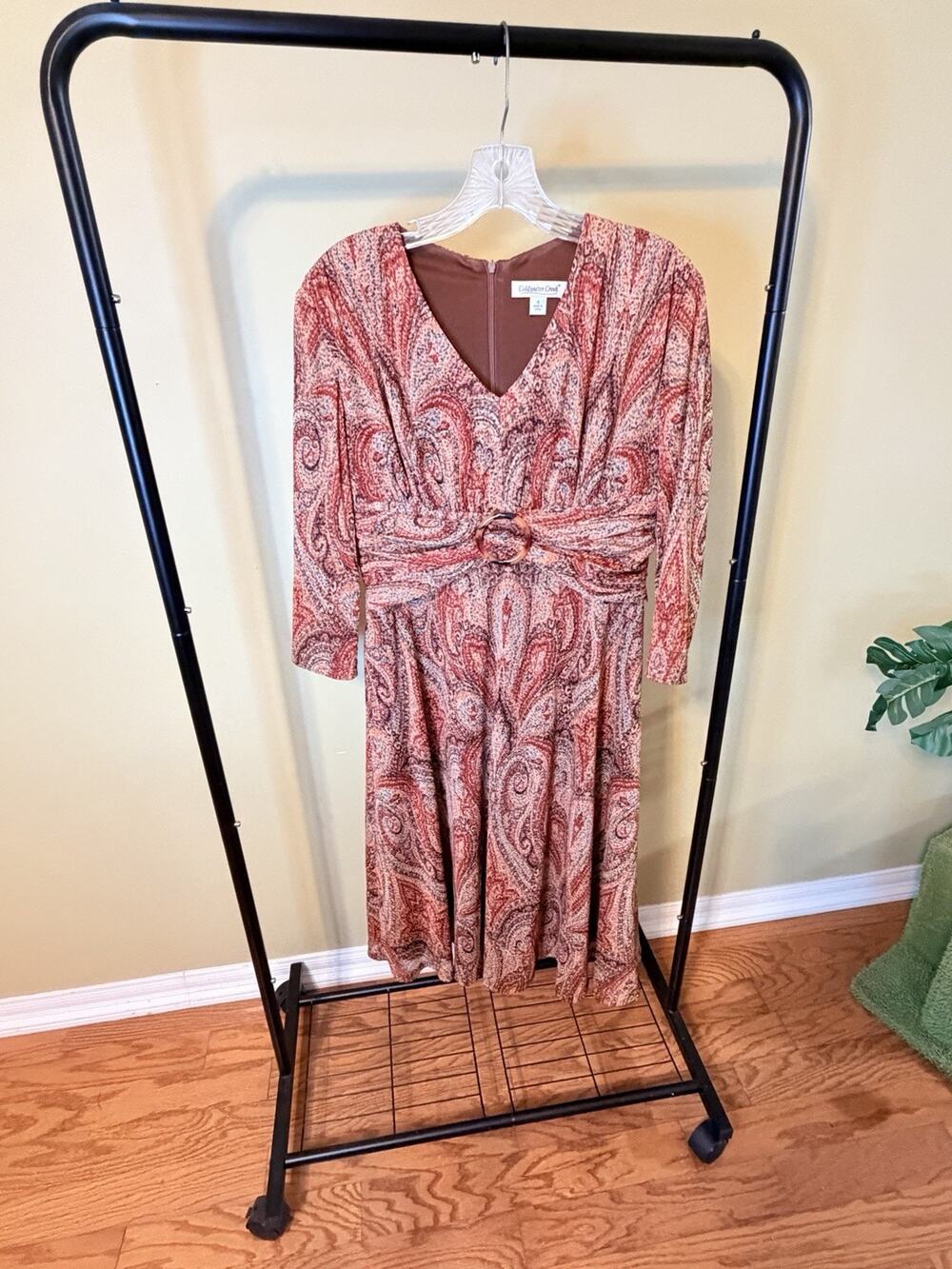 Coldwater Creek Brown Print Dress Size 8